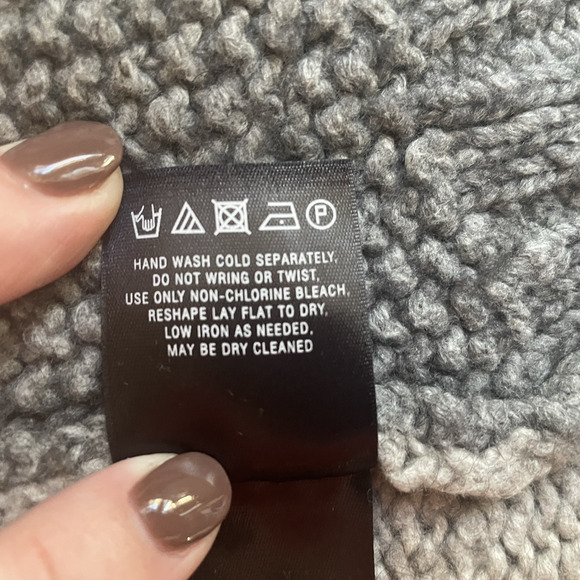 Sleeping On Snow Cardigan Women Large Gray Penny Lane Wool Yak Blend Cable Knit - Picture 11 of 11